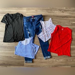 5 for $30 juniors bundle jeans tanks long sleeve tops